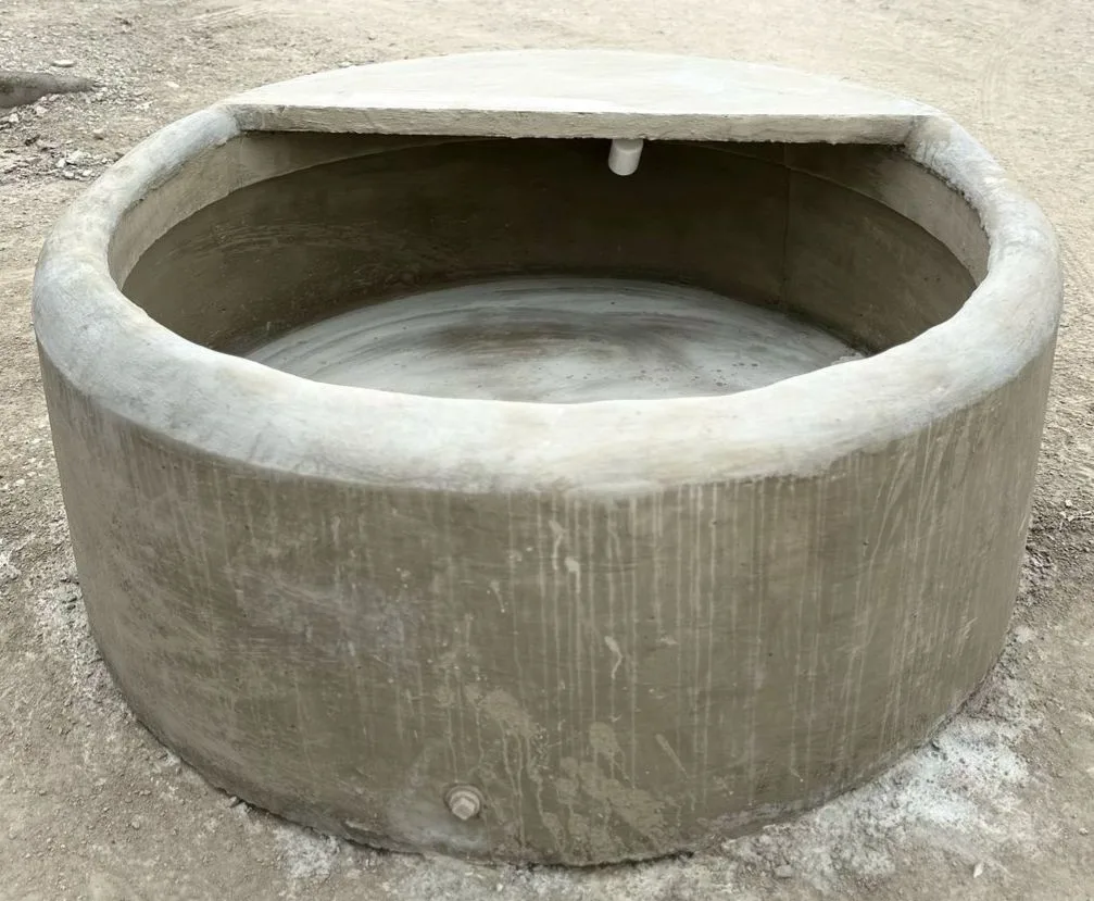 Bebedouro de concreto para gado